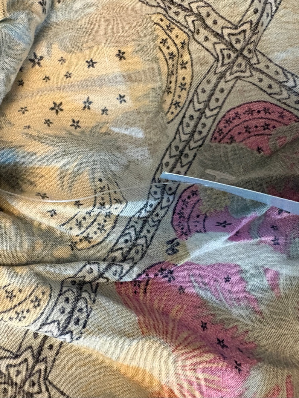 LOFT Raffia Palm Print Midi Dress NO BELT. - Picture 15 of 15
